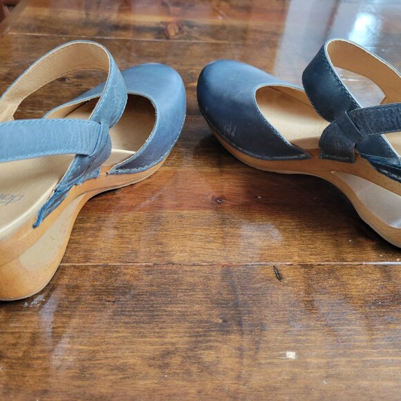 Dansko Wedge Mary Jane 38 Blue - Picture 6 of 6